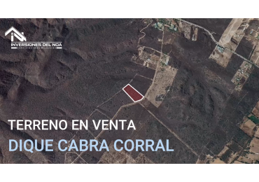 TERRENO EN VENTA EN EL DIQUE CABRA CORRAL